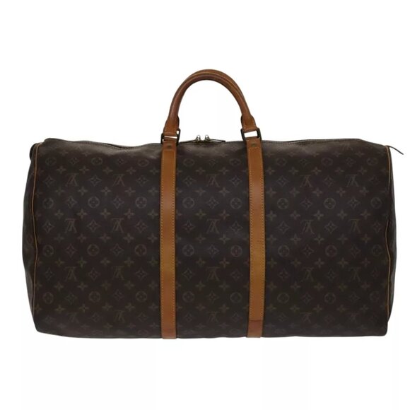 LOUIS VUITTON Monogram Keepall 60 Boston Bag M41422 LV Auth 108676 - Picture 3 of 15